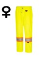 Pioneer woman yellow high-visibility safety pants, class 2, level 2, 5 pockets, front zip