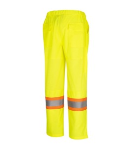 Pioneer woman yellow high-visibility safety pants, class 2, level 2, 5 pockets, front zip