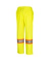 Pantalon de sécurité routière Pioneer jaune haute visibilité pour femme classe 2, niveau 2, XS à 3XL