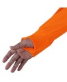 High visibility Pioner long-sleeved shirt, orange hi-vis with grey reflective stripes