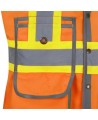 Pioneer women's high-visibility orange 6692W surveyor's vest, 150 denier woven twill, 15 pockets