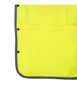 Pioneer women's high-visibility yellow 6693W surveyor's vest, 150 denier woven twill, 15 pockets