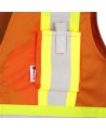 Pioneer 7728 orange flame-retardant Fr-tech arc-resistant safety vest, ARC 2 rated, with high-visibility stripes