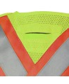 Pioneer 6936 safety vest, high-visibility yellow, detachable with mesh back, zipper, 4 pockets, sold individually