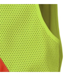 Pioneer 6936 safety vest, high-visibility yellow, detachable with mesh back, zipper, 4 pockets, sold individually