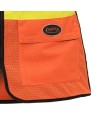 Pioneer 486 safety vest, orange high-visibility, detachable mesh complement, zipper, 6 pockets, sold individually