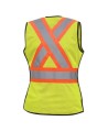 Pioneer 489 safety vest, yellow high-visibility, detachable mesh complement, zipper, 6 pockets, sold individually