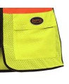 Pioneer 489 safety vest, yellow high-visibility, detachable mesh complement, zipper, 6 pockets, sold individually