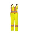 Women's yellow safety overalls for road safety, breathable, with reflective stripes, Pioneer model 6000W