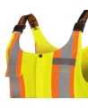 Women's yellow safety overalls for road safety, breathable, with reflective stripes, Pioneer model 6000W