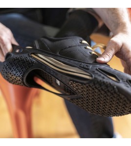 Black K1 Series SafeGrip non-slip soles for maximum grip, without studs