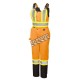 Pioneer women's winter 100% waterproof orange-black polyester polyurethanes overall with reflective stripes