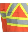 Women's high-visibility orange waterproof jacket, Pioneer model 5626W, reflective tape, sizes XS to 4XL