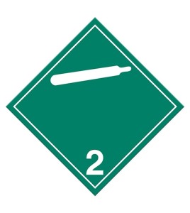 Gaz non-inflammable, classe 2, placard, 10-3/4 po X 10-3/4 po. Pour le transport des matières dangereuses.