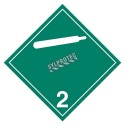 Gaz non-inflammable, classe 2, placard, 10-3/4 po X 10-3/4 po. Pour le transport des matières dangereuses.