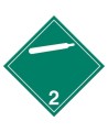 Non-Flammable Gas, class 2, placard, 10-3/4 in X 10-3/4 in. Use in the transportation of hazardous materials.