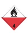 Spontaneously combustible materials, class 4.2, placard, 10-3/4 in X 10-3/4 in.