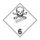 Toxic substances, class 6,.1 placard, 10 3/4 in X 10 3/4 in., For the transport of hazardous materials.