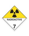 Matières radioactives, classe 7, placard, 10 3/4 po x 10 3/4 po., Pour le transport des matières dangereuses.