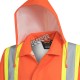 Men's high-visibility orange waterproof jacket, Pioneer model 5626, reflective tape, sizes S to 5XL