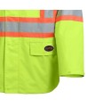 High-visibility yellow waterproof coat, Pioneer model 5628, reflective tape, size S to 5XL