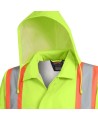 High-visibility yellow waterproof coat, Pioneer model 5628, reflective tape, size S to 5XL