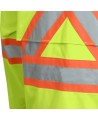 High-visibility yellow waterproof coat, Pioneer model 5628, reflective tape, size S to 5XL