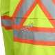 High-visibility yellow waterproof coat, Pioneer model 5628, reflective tape, size S to 5XL