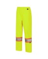 Women's high-visibility yellow waterproof pant, Pioneer model 5629W, reflective tape, sizes XS to 4XL