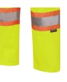 Women's high-visibility yellow waterproof pant, Pioneer model 5629W, reflective tape, sizes XS to 4XL