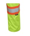 Yellow waterproof bib pants polyester-PU, 300 D with reflective stripes, Pioneer 5629, sizes S to 5XL