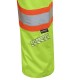 Yellow waterproof bib pants polyester-PU, 300 D with reflective stripes, Pioneer 5629, sizes S to 5XL