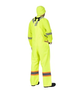 Salopette imperméable jaune en polyester-polyuréthane 300 D avec bandes réfléchissantes, Pioneer 5629