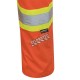 Orange waterproof bib pants polyester-PU, 300 D with reflective stripes, Pioneer 5627, sizes S to 5XL