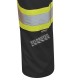 Black waterproof bib pants polyester-PU, 300 D with reflective stripes, Pioneer 5629BK, sizes S to 5XL