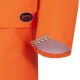 High-visibility orange waterproof long coat, Pioneer model 5630, reflective stripe, size S to 5XL