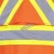 High-visibility orange waterproof long coat, Pioneer model 5630, reflective stripe, size S to 5XL