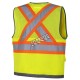 High-visibility yellow surveyor vest with 12 pockets class 2 level 2