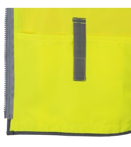 Veste d’arpenteur haute visibilité jaune fluorescente, à bandes rétroréfléchissantes argentées et jaune fluorescentes