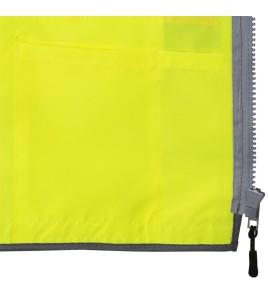 High-visibility yellow surveyor vest with 12 pockets class 2 level 2