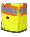 Veste d’arpenteur haute visibilité jaune fluorescente, à bandes rétroréfléchissantes argentées et jaune fluorescentes