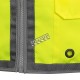 Veste d’arpenteur haute visibilité jaune fluorescente, à bandes rétroréfléchissantes argentées et jaune fluorescentes