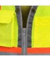 High-visibility yellow surveyor vest with 12 pockets class 2 level 2