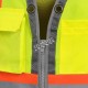 High-visibility yellow surveyor vest with 12 pockets class 2 level 2