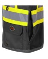 Low-visibility black surveyor vest with 12 pockets class 1 level 2, Pioneer 6671