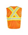 Ground Force flame-retardant traffic vest, orange, 5-point detachable, sold individually