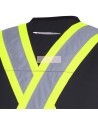 Pioneer men's low-visibility black 6692BK surveyor's vest, 150 denier woven twill, 16 pockets