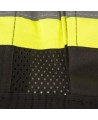 Veste de sécurité d’arpenteur, basse visibilité noire 150D, 16 poches avec fermeture à bouton pression, vendue à l’unité