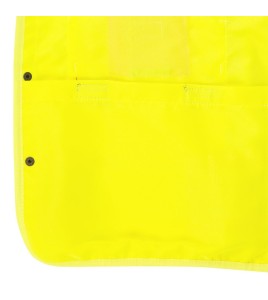 Pioneer men's high-visibility yellow 6693 surveyor's vest, 150 denier woven twill, 16 pockets