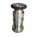 Brass NPSH female threaded nozzle with adjustable stream for 1.5" diameter fire hose